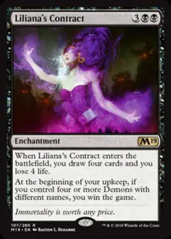 Liliana's Contract - Near Mint MTG Magic 2019 Core Set - Image 1
