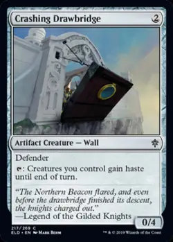Crashing Drawbridge - Near Mint MTG Throne of Eldraine - Image 1