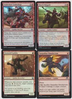 GOBLIN / BEAST RED DECK-40 CARDS MTG MAGIC N-MINT UNPLAYED E-6 FOILS - Image 1