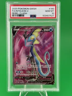 2020 Pokemon: INTELEON V 180/192 - [Rebel Clash] Full Art - Gem Mint - PSA 10 💎 - Image 1