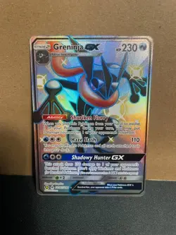 2019 Pokemon Sun & Moon Hidden Fates Greninja #SV56/SV94 Holo GX - Image 1