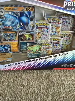 Lucario And Tyranitar Ex Pokemon TCG Prismatic EX Premium Collection Box Set - Image 3