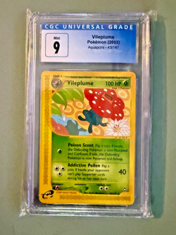 Vileplume Aquapolis 43/147 Rare Pokemon Nintendo Gem Mint 9 CGC Non Holo - Image 1
