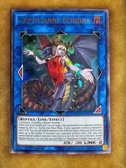 YUGIOH ~ REPTILIANNE ECHIDNA ~ 1ST EDITION ULTRA RARE ~ DUOV-EN016 - Image 1