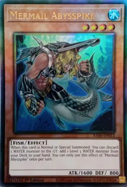 RA04-EN012 MERMAIL ABYSSPIKE ULTIMATE RARE 1ST EDITION YuGiOh CARD - Image 1