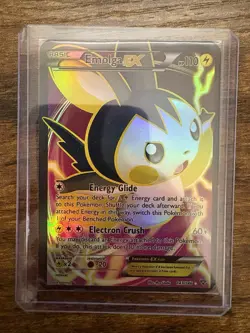 Emolga EX 143/146 XY Full Art Ultra Rare Holo Pokemon Card MP - Image 1