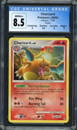 CGC 8.5 Charizard Platinum Arceus 1/99 Holo Pokemon Card B14 - Image 1