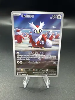 Delibird 152/132 Mega Evolution Illustration Rare Card NM- Clean! Pokemon - Image 1