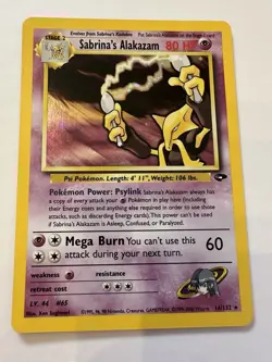 Pokemon Alakazam Sabrina's 16/132 Holographic Rare Gym Challenge TCG Card - Image 1