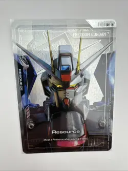 Resource R-008 C+ Gundam Newtype Rising Freedom Alt Art Foil Holo Card Game NM - Image 4