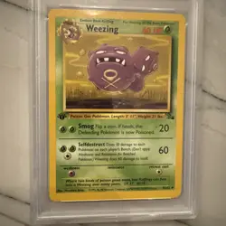 Pokemon TCG Weezing Fossil, 1st Edition Uncommon Card 45/62 Psa 6 - Image 3