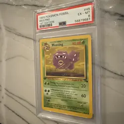 Pokemon TCG Weezing Fossil, 1st Edition Uncommon Card 45/62 Psa 6 - Image 5