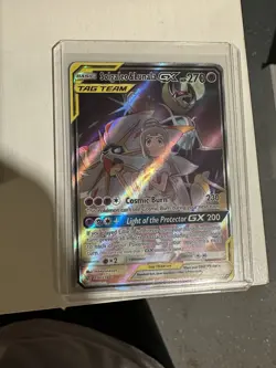 Solgaleo & Lunala GX Full Art Holo Card 216/236 Sm-Cosmic Eclipse MP - Image 1