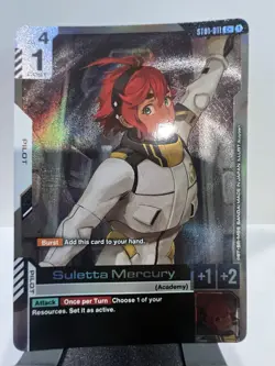 Gundam Card Game ST01-011 C+ Suletta Mercury Alt Art - Holo Foil - Image 1