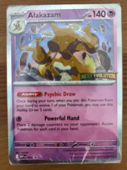 Alakazam MEP003. Mega Evolution Pokemon TCG Prerelease Promo Sealed Cards - Image 1
