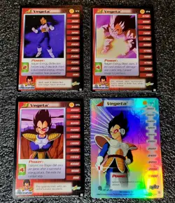 Limited Vegeta Saiyan Saga Starter Set Personality Lv1-3 HT DBZ CCG Score Cards - Image 1