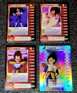 Limited Vegeta Saiyan Saga Starter Set Personality Lv1-3 HT DBZ CCG Score Cards - Image 2