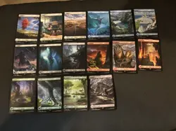 Complete Basic Lands - Full Art 16 Cards - MtG Final Fantasy - NM - - Image 1
