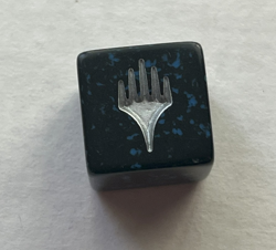 PLANECHASE 2009 PLANAR Blue Speckle w/Silver MTG Magic the Gathering Dice Die d6 - Image 1