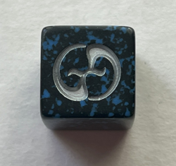 PLANECHASE 2009 PLANAR Blue Speckle w/Silver MTG Magic the Gathering Dice Die d6 - Image 2