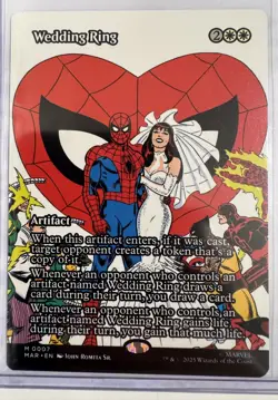 Wedding Ring (Borderless) 0007 (M) MTG Marvel's Spider-Man Eternal-Legal (MAR) - Image 1