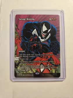 Magic The Gathering Spider-Man Savage Beating Borderless Non-Foil- Pack Fresh - Image 4