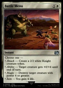 FINAL FANTASY #9 Battle Menu - Image 1