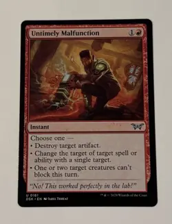 MTG Untimely Malfunction - Duskmourn: House Of Horror LP - Image 1