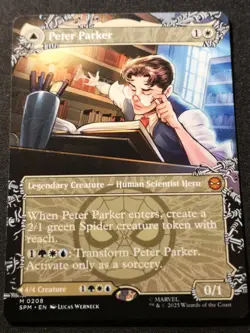 Peter Parker / Amazing Spider-Man - Borderless - SPM - MTG - EN - NM - 0208 - Image 1