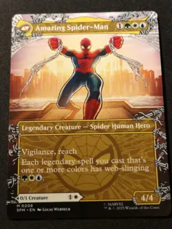 Peter Parker / Amazing Spider-Man - Borderless - SPM - MTG - EN - NM - 0208 - Image 2