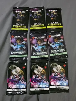 (x9) MTG TCG Booster Packs Mixed Lot Edge Of Eternity Duskmourn Foundations - Image 1