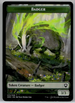 Badger Token #15 Commander: Dominaria United Lightly played W/Tracking - Image 1
