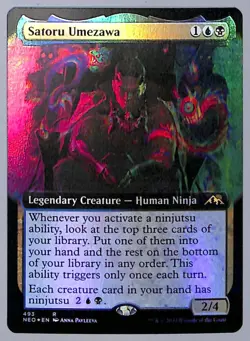 Satoru Umezawa - Extended Art - Foil - 493 - Kamigawa: Neon Dynasty (NEO) MTG - Image 1