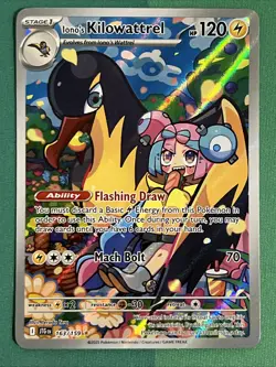 Pokemon Card Iono's Kilowattrel Illustration Rare (163/159) Journey Together NM - Image 1