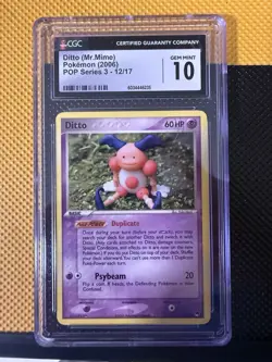 Pokemon TCG Ditto (Mr. Mime) 12/17 POP Series 3 2006 English CGC GEM MINT 10 - Image 1