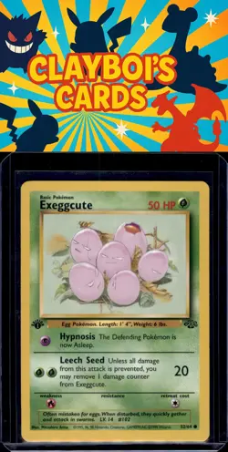 Exeggcute Jungle Pokemon 52/64 First Edition Common Near Mint or Better - Image 1