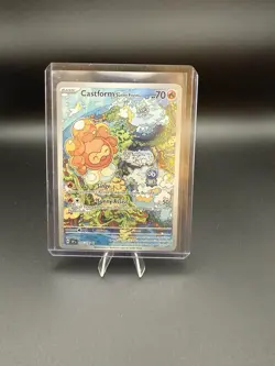 Pokemon TCG Castform Sunny Form Illustration Surging Sparks 195/191 - Image 1
