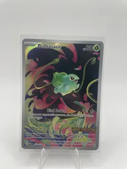 Bulbasaur Pokemon Mega Evolution Illustration Rare Promo ME Stamp 133/132 - Image 1