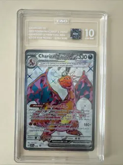 Charizard ex 2023 Pokemon SV Premium Collection 056 Black Star Promo TAG 10 - Image 1
