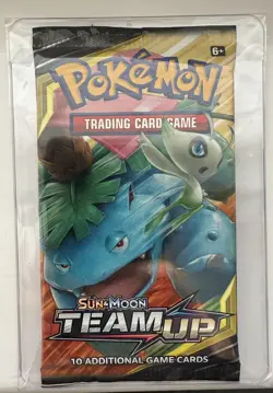 Pokemon TCG Sun & Moon Team Up Booster Pack Sealed - Image 1