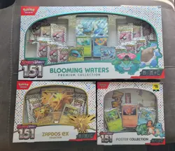 Pokemon SV 151 Blooming Waters / Zapdos ex / 151 Poster Collection Boxes SEALED - Image 1