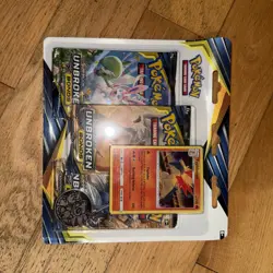POKEMON SUN & MOON UNBROKEN BONDS 3 PACK W/ TYPHLOSION SM185 SEALED BLISTER A - Image 1