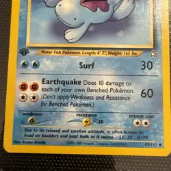 Quagsire - 1st Edition - 45/111 Neo Genesis - Pokemon TCG - 2000 - Image 3