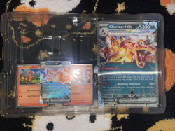 Pokemon TCG Charizard ex SVP 196 + Charmander and Charmeleon - Black Star Promo - Image 1