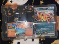 Pokemon TCG Charizard ex SVP 196 + Charmander and Charmeleon - Black Star Promo - Image 3