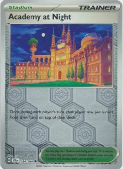 x4 Academy at Night - 054/064 - Uncommon - Reverse Holo Pokemon Shrouded Fable M - Image 1