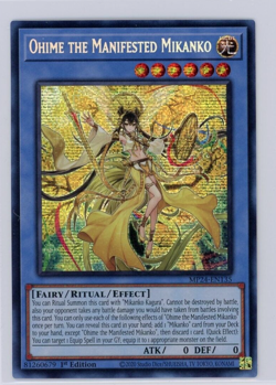 Yugioh TCG Ohime The Manifested Mikanko MP24-EN135 Prismatic Secret Rare 1st Ed - Image 1