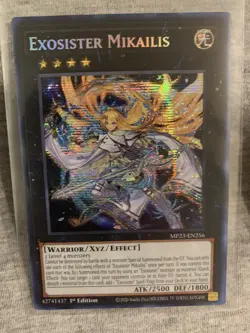 Yugioh x1 Exosister Mikailis MP23-EN256 Prismatic Secret Rare 1st Ed(Near Mint) - Image 1