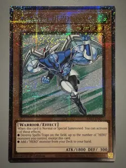YuGiOh ENGLISH ELEMENTAL HERO STRATOS RA03 QUARTER CENTURY SECRET RARE (1ST ED) - Image 1