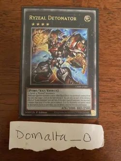 Yugioh Ryzeal Detonator & 2x Sword Ryzeal CRBR Quarter Century Secret Rare NM - Image 1
